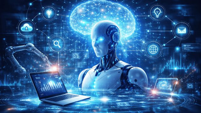 Illustration ia technologie futuriste