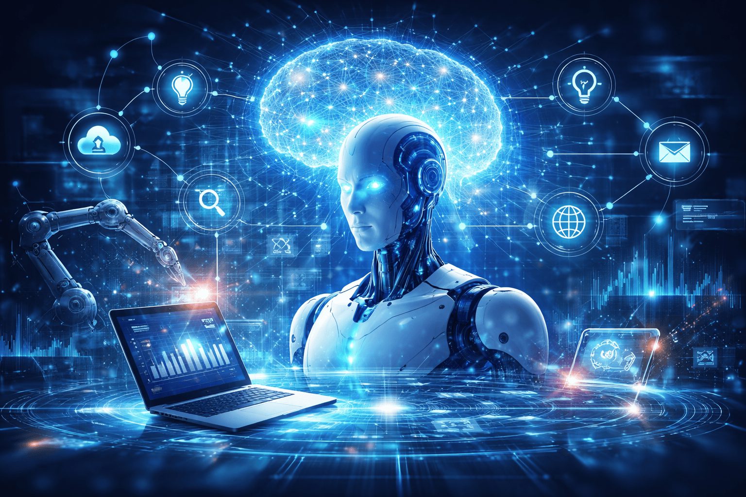 Illustration ia technologie futuriste